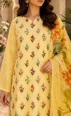 Sunlit Blossom Digital Printed Lawn 3 Piece Suit