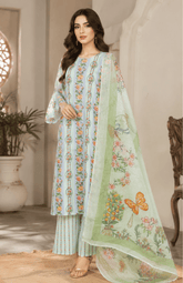 Sky Garden Digital Printed Lawn 3 Piece Suit