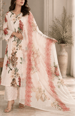 Blush Lily Digital Printed Lawn 3 Piece Suit