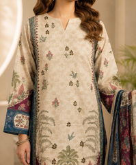 Botanical Grace Digital Printed Lawn 3 Piece Suit