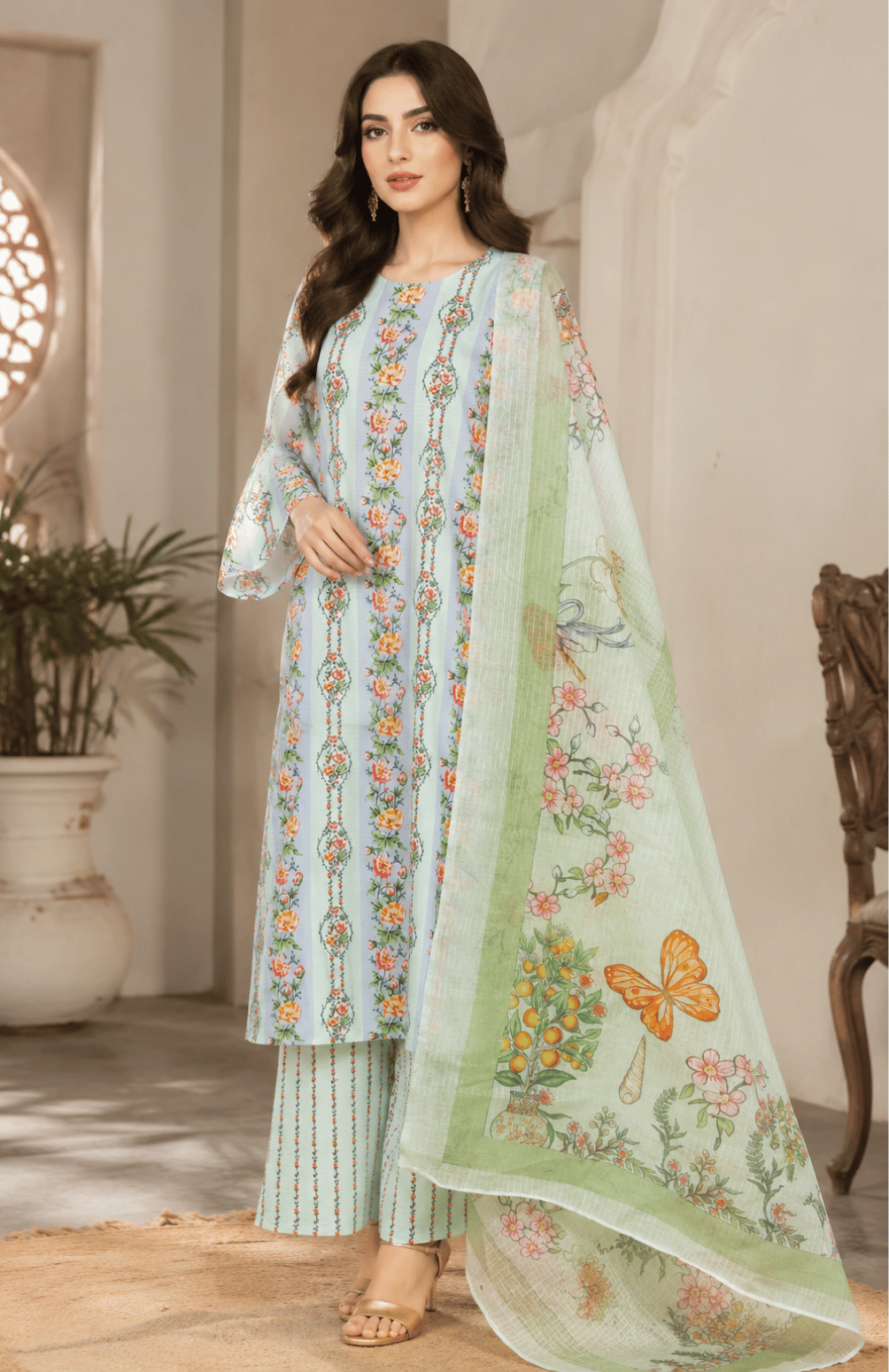 Sky Garden Digital Printed Lawn 3 Piece Suit