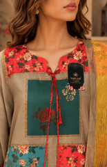 Digital Printed Lawn 3 Piece Suit with Premium Printed Dupatta