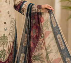 Botanical Grace Digital Printed Lawn 3 Piece Suit