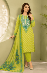 Lime Breeze Digital Printed Lawn 3 Piece Suit