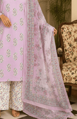 Lavender Paisley Digital Printed Lawn 3 Piece Suit