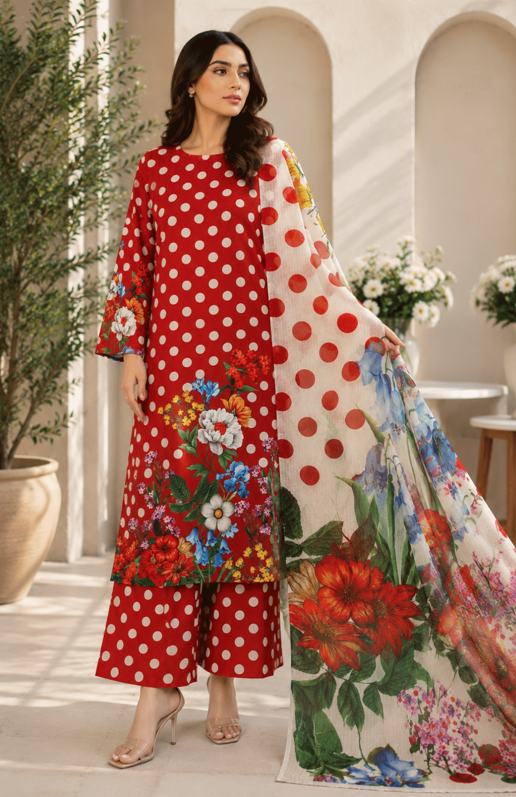 Ruby Bloom Digital Printed Lawn 3 Piece Suit