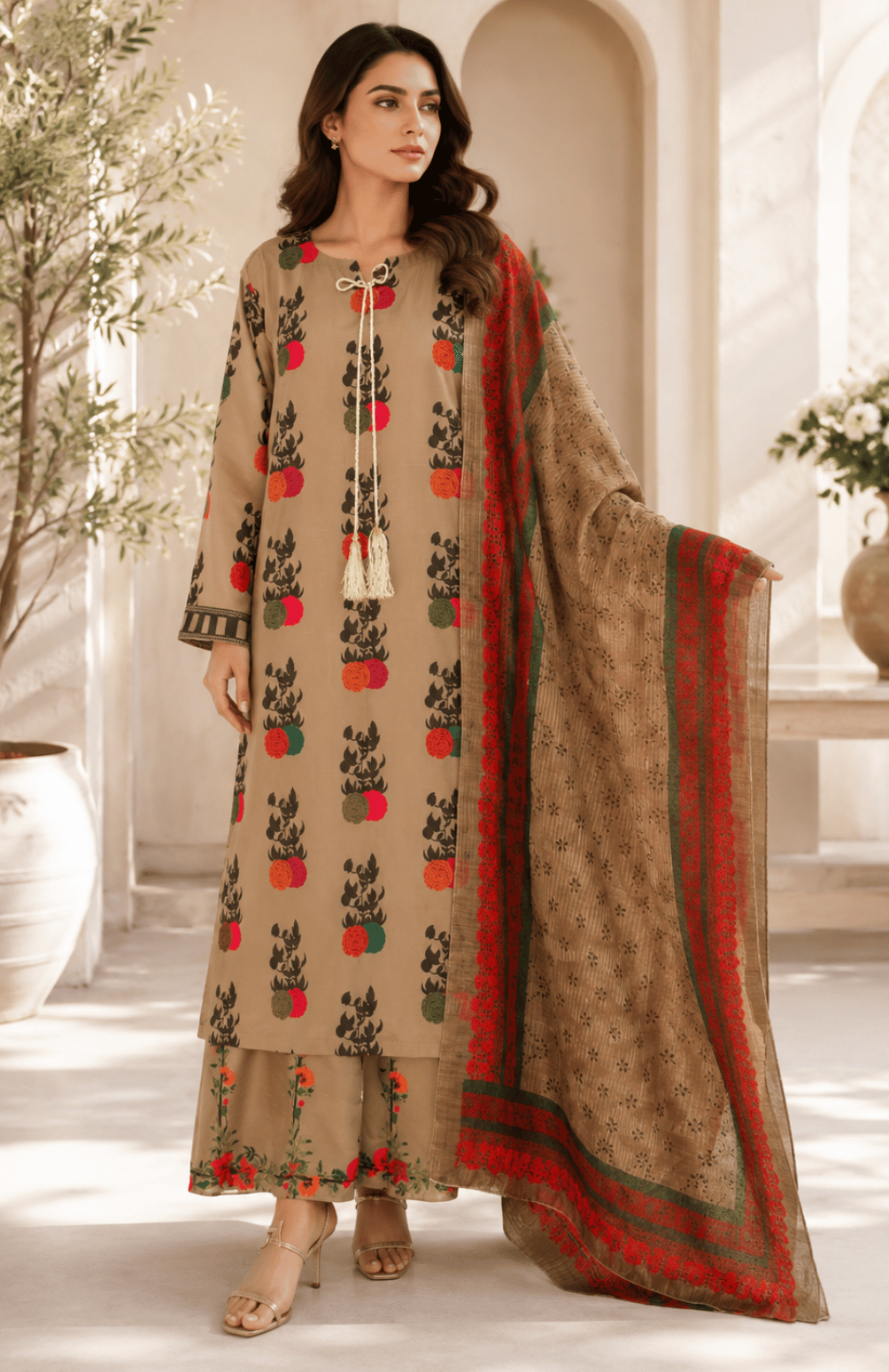 Desert Charm Digital Printed Lawn 3 Piece Suit