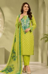 Lime Breeze Digital Printed Lawn 3 Piece Suit